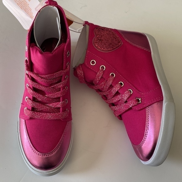 Gymboree Cosmic Club Pink High Tops Sneakers  Girls Size 2. Brand New - Picture 3 of 11